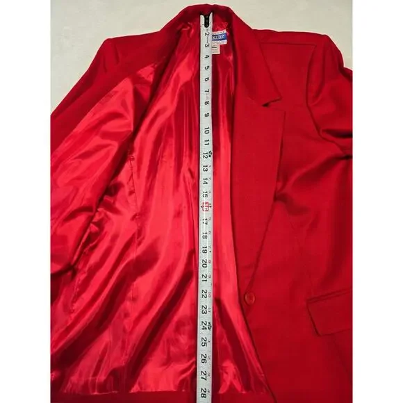 VINTAGE PENDLETON Womens Skirt Suit - Jacket Size 12, Skirt Size 10 Red Wool